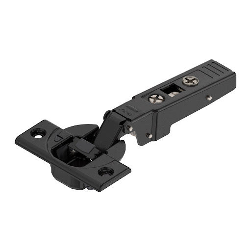 Blum CLIP TOP BLUMOTION hinge for thick door (max.32mm) 95°, overlay application, screw-on, ONYX