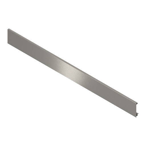 Blum LEGRABOX vidinio stalčiaus fasado profilis, ilgis 1043mm, platus, be įlaidos stiklui, "INOX"