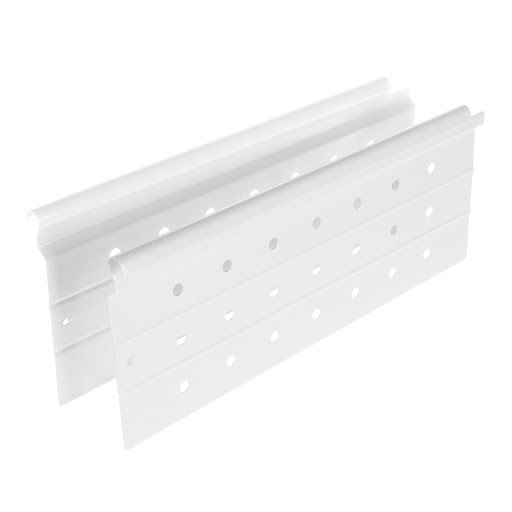 Riex NX40 Set of 2 raised sides for drawer with 2 round railings, 204/350 mm, white