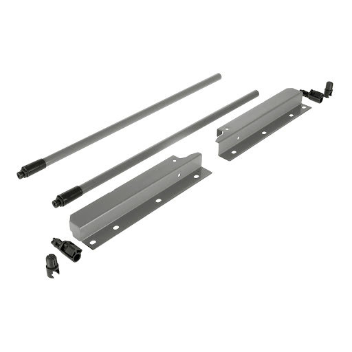 Riex NX40 Lades Hoogte 204 mm - 400 mm, 2 ronde relings, Grijs