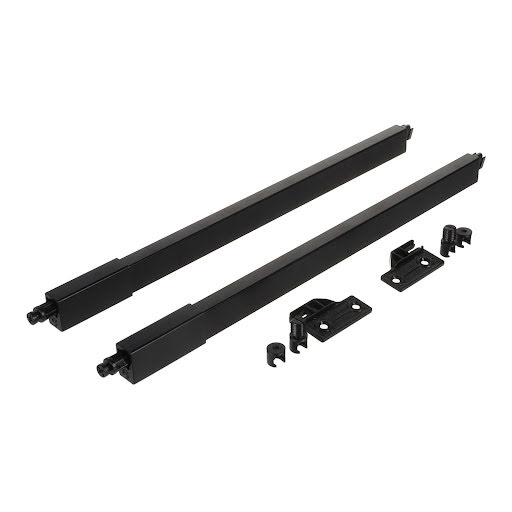 RiexTrack Set of 2 square railings, 400 mm, black