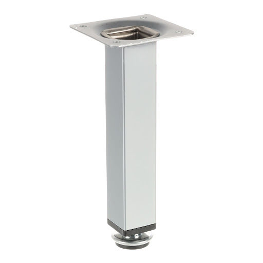 Riex GS26 Furniture leg 25x25 mm, H150, matt chrome