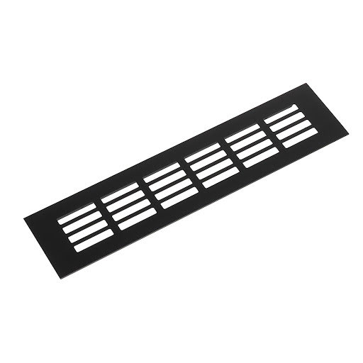 Riex GV44 Grille d'aération aluminium, 60x250 mm, noir mat