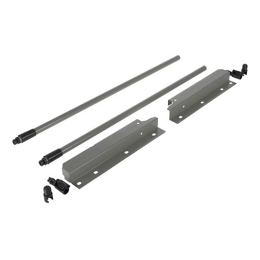 Riex NX40 Lades Hoogte 204 mm - 450 mm, 2 ronde relings, Grijs