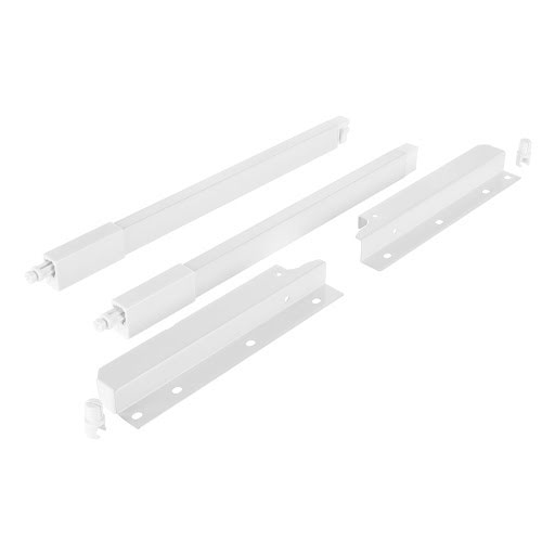 Riex NX40 stalčių sistemos 2 kvadratiniai reilingai su nugarėlės laikikliais, 204/350mm, balta