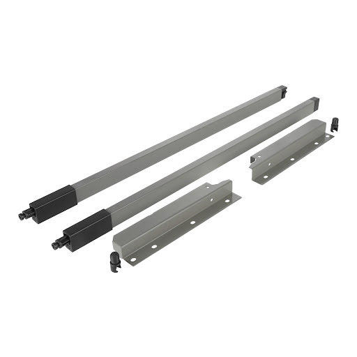 Riex NX40 Lades Hoogte 204 mm - 550 mm, 2 Rechthoekige relings, Grijs