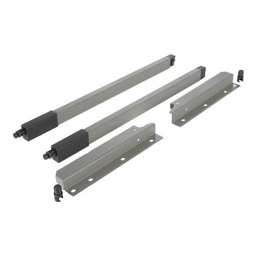 Riex NX40 Lades Hoogte 204 mm - 400 mm, 2 Rechthoekige relings, Grijs