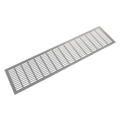 Riex GV44 Griglia di ventilazione in alluminio, 150x600 mm, imitazione acciaio inox