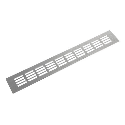 Riex GV44 Grille de aération aluminium, 60x400 mm, imitation inox