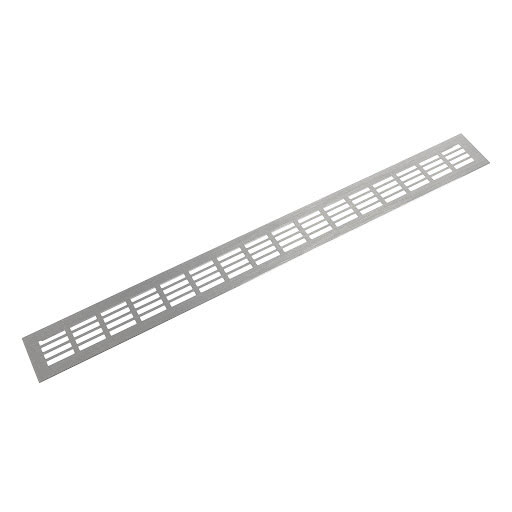 Riex GV44 Aluminium ventilation grid, 60x600 mm, stainless steel imitation