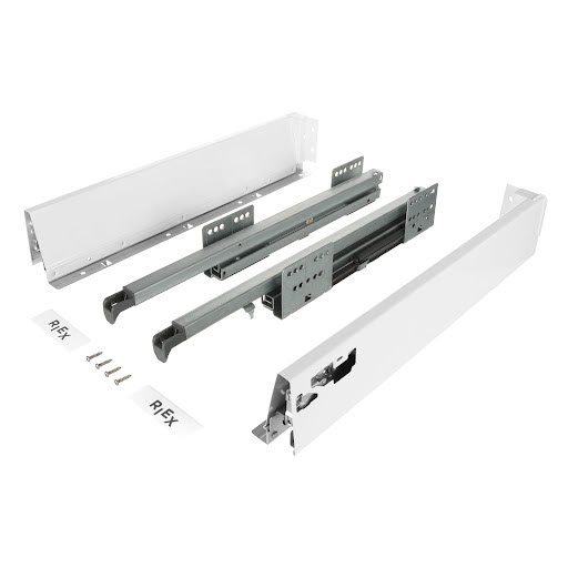 Riex NX40 Double wall slide, basic drawer, 86/450 mm, white