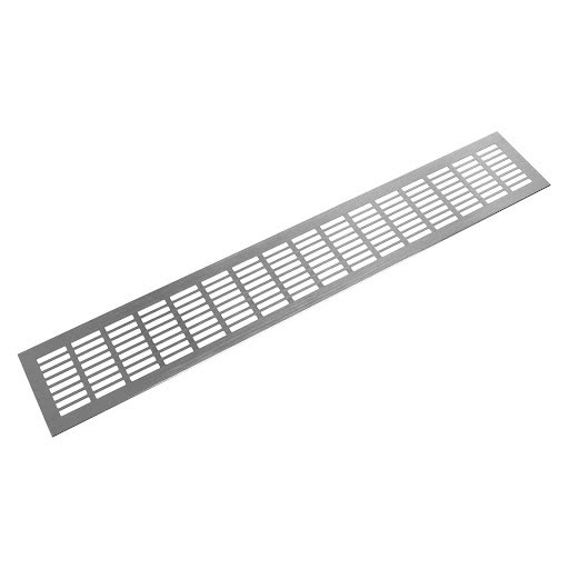 Riex GV44 Aluminium ventilation grid, 100x600 mm, stainless steel imitation