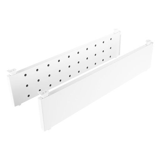 RiexTrack Set de 2 rehausses latéral perforées, 450 mm, blanc