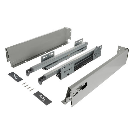Riex NX40 Double wall slide, basic drawer, 86/400 mm, grey