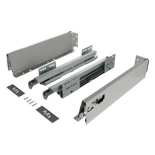 Riex NX40 Double wall slide, basic drawer, 86/350 mm, grey