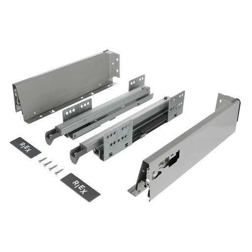 Riex NX40 Double wall slide, basic drawer, 86/300 mm, grey