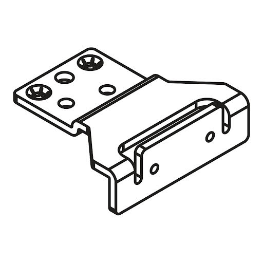 EF1201030101G00013 Hawa Combino L40 H FS, Adapter, for soft closing system, top, steel, zinc-plated