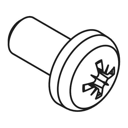 EF1201030101G00021 Hawa Rounded head screw, M4x8 mm, steel, zinc-plated