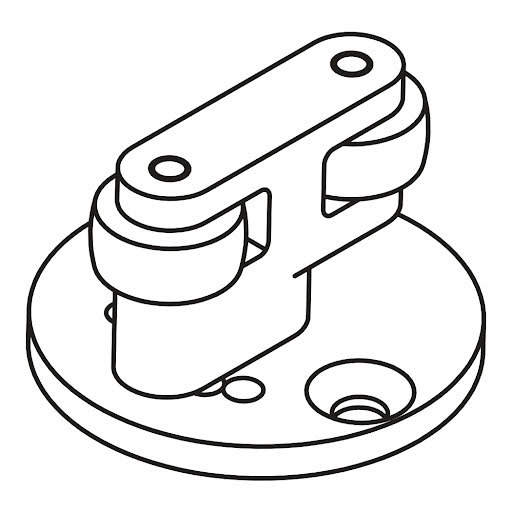 EF12010404G00011 Hawa Concepta Guide for two pivot sliding doors