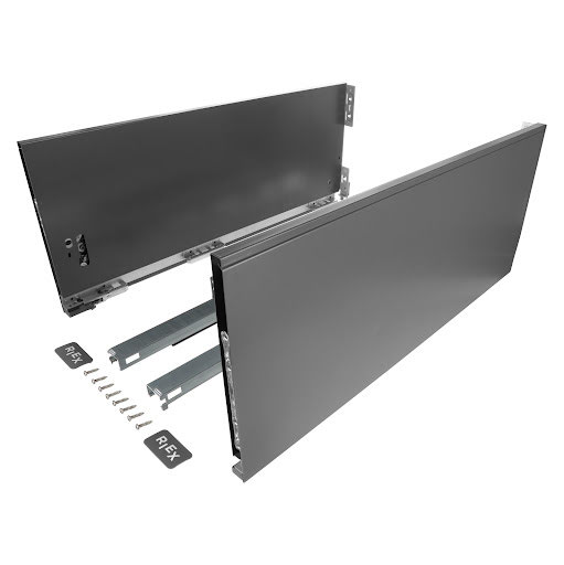 RiexTrack Double wall slide, 249/600 mm, dark grey