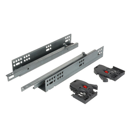 Riex NU30 Concealed slide, single extension, soft-close, 25 kg, 300 mm, 2D brackets