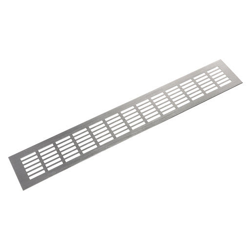 Riex GV44 Grilă de ventilație din aluminiu, 80x500 mm, imitație inox