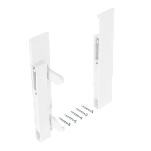 RiexTrack Accesoires de tiroirs intérieur, attache façade, H185 mm, blanc