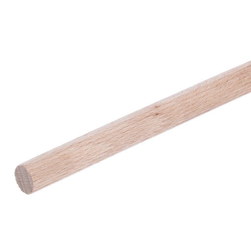 Riex JW52 Wooden stick, 10x1000 mm, with ribs, not calibrated, beech