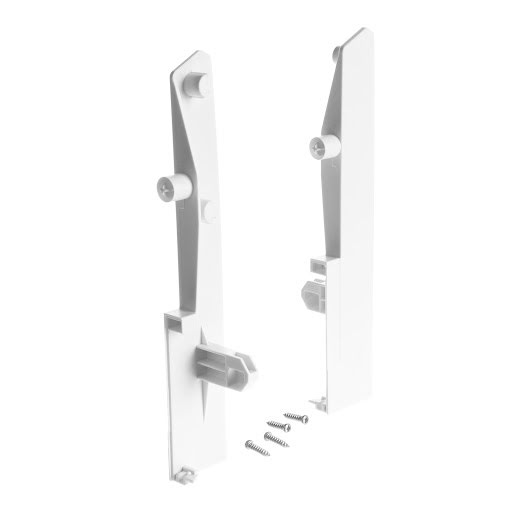 Riex NX40 Accesoires de tiroirs intérieur, support de façade pour 4 tringles rondes, H204 mm, blanc