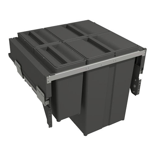 Riex GN87 odpadkový kôš - 600, 2x29L + 2x8L, H463, antracit