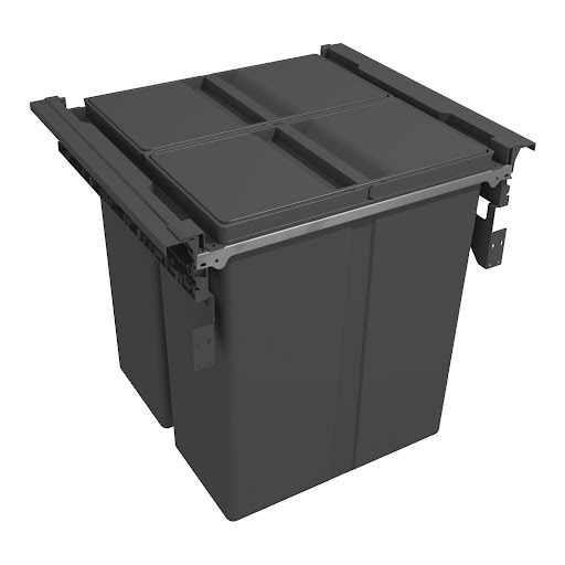 Riex GN86 odpadkový kôš - 600, 2x40L, H506, bez výsuvu, antracit