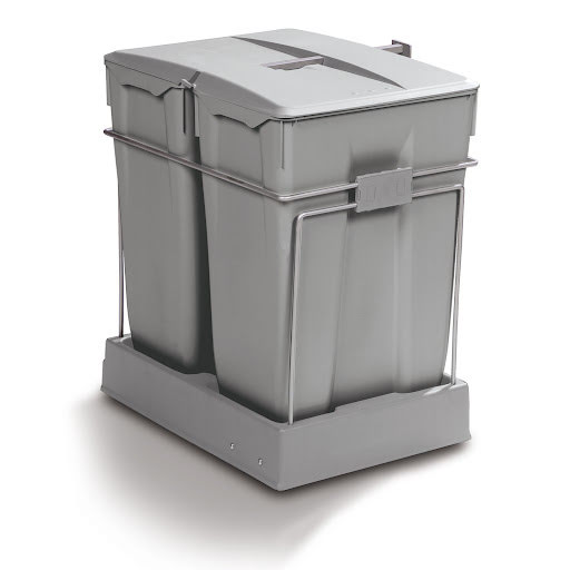 Riex GN57, poubelle coulissante - à partir de 450 mm, 2x35L, H593, gris