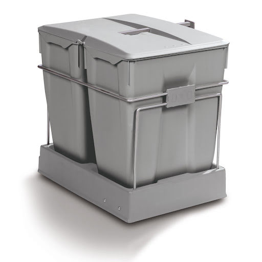 Riex GN57, poubelle coulissante - à partir de 450 mm, 2x30L, H511, gris