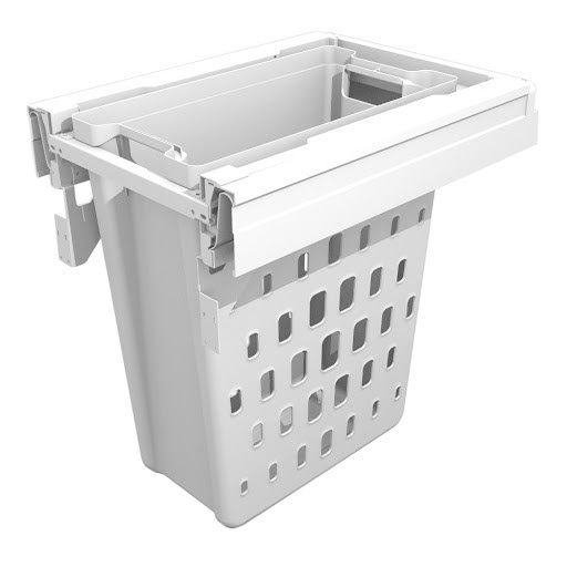 Riex GN76 laundry bins - 400, 1x40L, H506, no slides, white