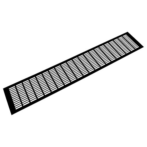 Riex GV44 Aluminium Lüftungsgitter, 150x800 mm, Mattschwarz