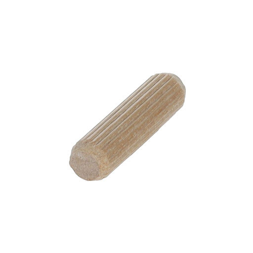 Riex JW55 Wooden dowel, 8x30 mm, with ribs, calibrated, birch (pack 10 000 pcs), FSC 100%