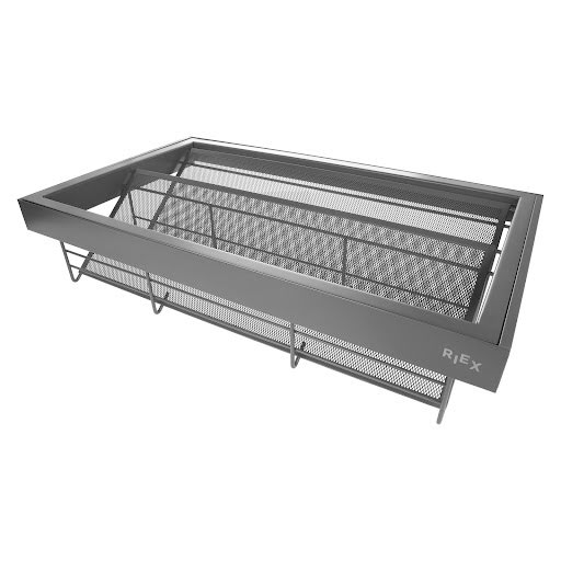 Riex VX85 Aluminium frame with shoe rack, H160, W800, 420 mm, dark grey