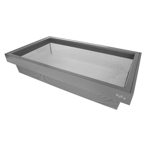 Riex VX95 Ausziehbarer Aluminium-Rahmen mit Aufbewarungskorb, H140, W800, 420 mm, Dark Grey