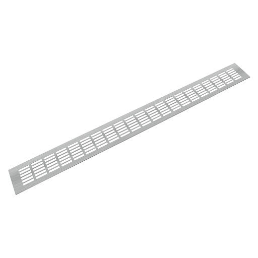 Riex GV44 Aluminium ventilation grid, 80x800 mm, stainless steel imitation