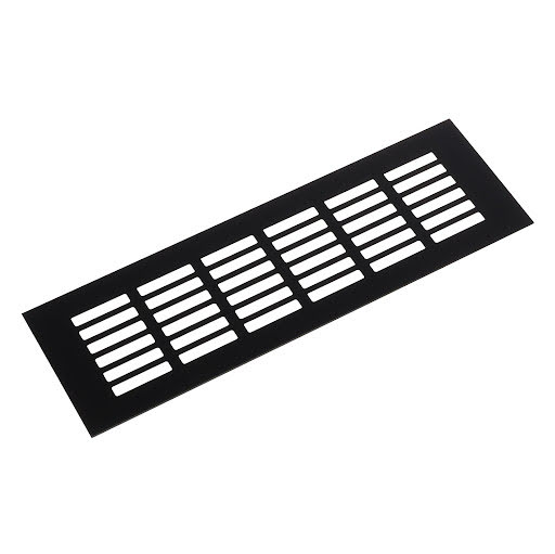 Riex GV44 Grille d'aération aluminium, 80x250 mm, noir mat