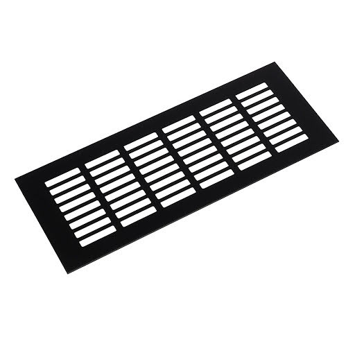 Riex GV44 Griglia di ventilazione in alluminio, 100x250 mm, nero opaco