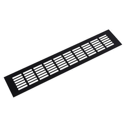 Riex GV44 Grille d'aération aluminium, 80x400 mm, noir mat