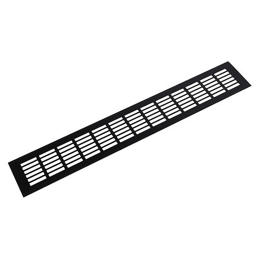 Riex GV44 Grilă de ventilație din aluminiu, 80x500 mm, negru mat