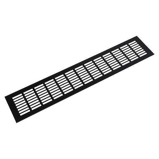 Riex GV44 Grille d'aération aluminium, 100x500 mm, noir mat