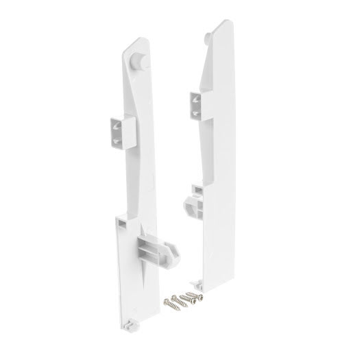 Riex NX40 Accesoires de tiroirs intérieur, support de façade pour 2 tringles carrées, H204 mm, blanc