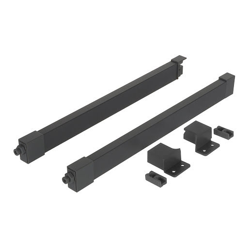 Riex ND60 (16/18mm) Set of 2 square railings, 300 mm, dark grey