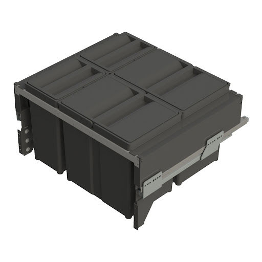 Riex GN87 odpadkový koš - 600, 2x17L + 2x8L, H304, antracit