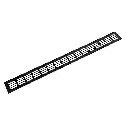 Riex GV44 Grille d'aération aluminium, 60x600 mm, noir mat