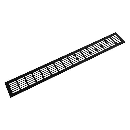 Riex GV44 Grille d'aération aluminium, 80x600 mm, noir mat