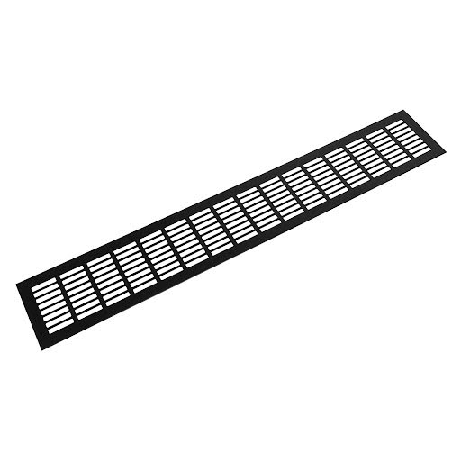 Riex GV44 Grilă de ventilație din aluminiu, 100x600 mm, negru mat